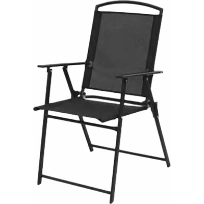 ST Leisure Equipment Stolička MANINI, čierna, záhradná, skladacia, 58x63x93 cm