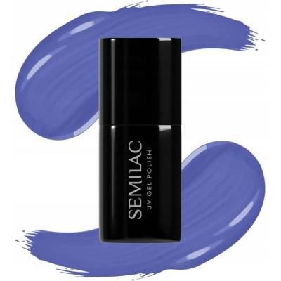 SEMILAC 602 Dark Jeans Hybridní lak na nehty 7ml Pastelově Neonový