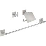 GROHE QuickFix Start Cube - Комплект аксесоари за баня 3 в 1, „Supersteel 41124DC0 (41124DC0)