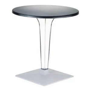 Siesta Exclusive SI-Маса с верзалитен кръгъл плот Ø70xh73cm ICE ЧЕРНА/БЯЛА (014262)