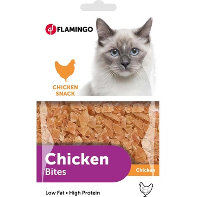 Flamingo Chick’n Snack Pure Chicken - Вкусно лакомство за котки, хапки от пилешко месо, 85 гр