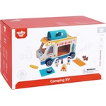 Tooky toys Дървен кемпер Tooky Toy с фигурки и аксесоари