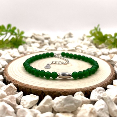 Certom stříbrný náramek jadeit malaysia zelený 0198