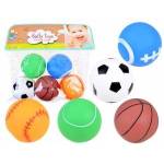 Jokomisiada Rubber colored squeaking balls set 5 pcs ZA3511