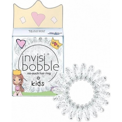 INVISIBOBBLE Original Kids Princess Sparkle 3ks - Špirálové gumičky do vlasov - priehľadné s glitrami