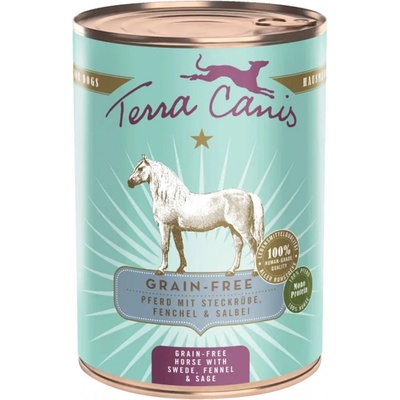 Terra Canis Grain Free Koňské s tuřínem fenyklem a šalvějí 6 x 400 g