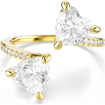 Swarovski Pozlátený otvorený prsteň s kryštálmi Mesmera 5535191