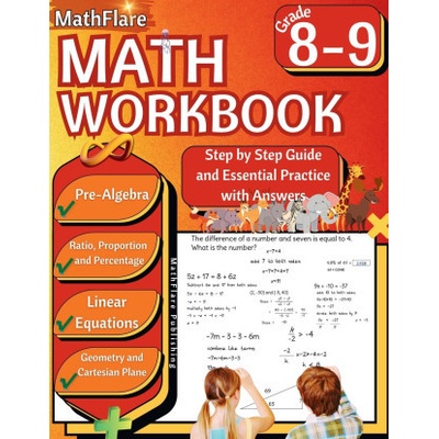 MathFlare - Math Workbook 8th and 9th Grade