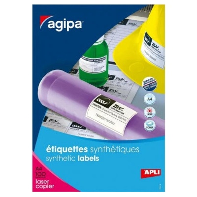 Etikety polyesterové 210x297mm Agipa 100 hárkov
