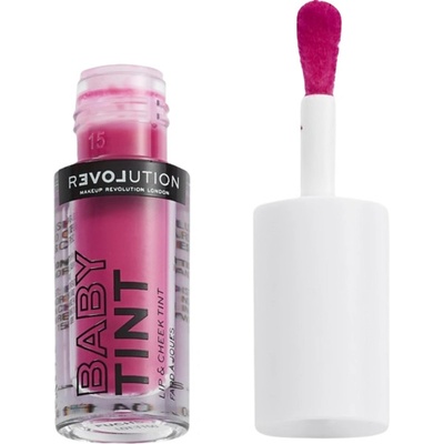 Relove by Revolution Течен руж и блясък за устни Baby Tint, Fuchsia, 1.4 ml