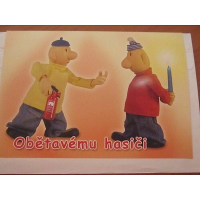 Ostatní Přání obětavému hasiči - Pat a Mat