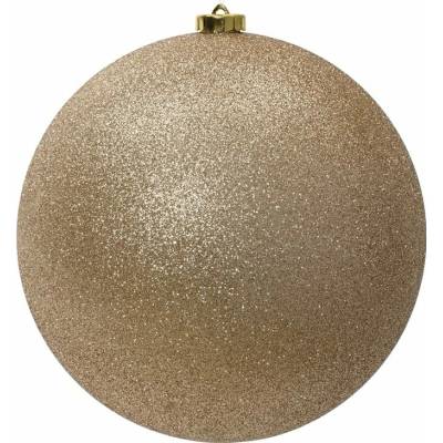 KAEMINGK Vánoční plastová ozdoba champagne s flitry, 25 cm