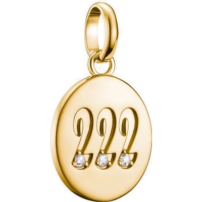Thomas Sabo connect přívěsek charm Angel number 222 with stones gold-plated CC1249 414 14
