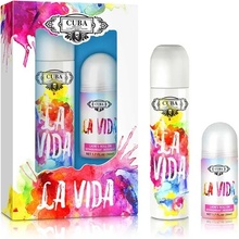 Cuba La Vida darčekový set parfumovaná voda 100 ml + antiperspirant roll-on 50 ml