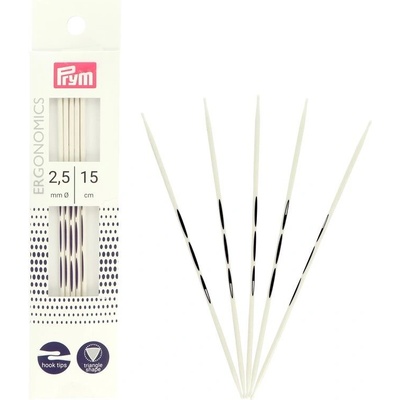 Ergonomické ponožkové jehlice Prym 2,5 mm 15 cm