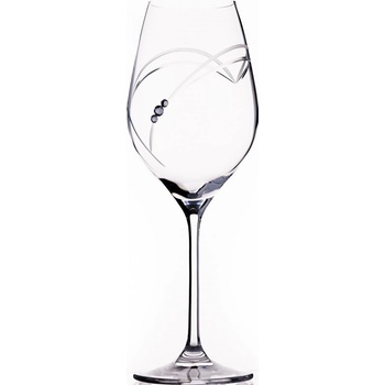 Diamante sklenice na bílé víno Hearts s krystaly Swarovski 2 x 360 ml