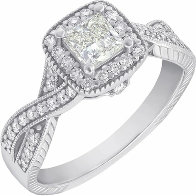 Eppi Nádherný diamantový prsten s princess diamantem Cvetah RE32332