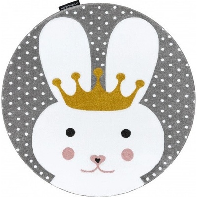 Dywany Łuszczów Petit Bunny grey okrúhly Šedá