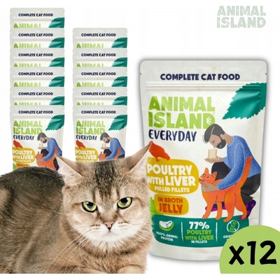 Animal Island Everyday Poultry and liver in jelly 12 x 85 g