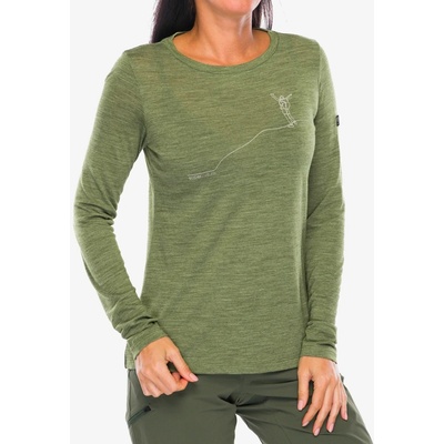 Super.natural Berggluck LS leaf melange/feather grey