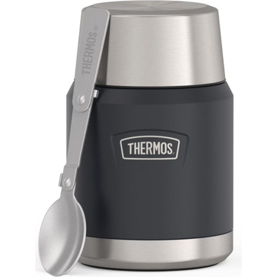 Thermos Icon Термос за храна със сгъваема лъжица, 470 мл, тъмносив, 2 ел (173080)