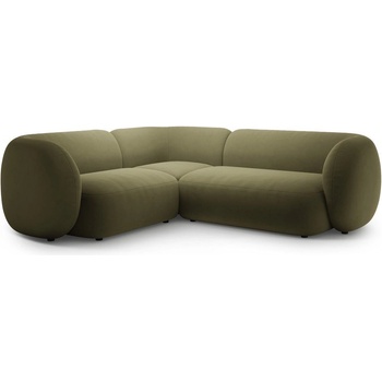 Micadoni Зелен кадифен ъглов диван (ляв ъгъл/L форма) Kate - Micadoni (MIC_LC_L_44_F1_KATE3)