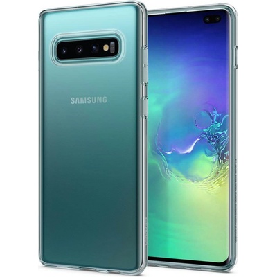 Spigen Liquid Crystal Case - тънък качествен силиконов (TPU) калъф за Samsung Galaxy S10 Plus (прозрачен)
