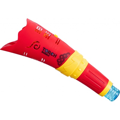 Bublifukovač pochodeň 26 cm na baterie se světlem červená zelená