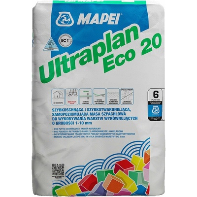 MAPEI Ultraplan Eco 20 samonivelizačná cementová malta na vyrovnanie podláh 23 kg Šedá