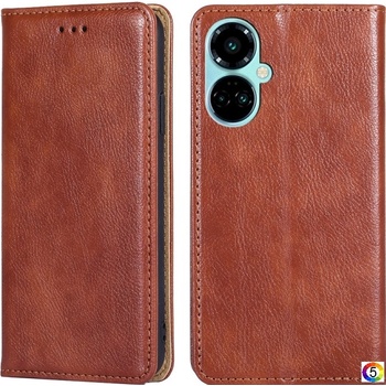 Tecno Camon 19 / 19 Pro Gloss Oil Solid Color /Magnetic Wallet Кожен Калъф и Протектор