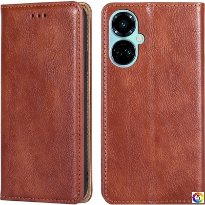 Tecno Camon 19 / 19 Pro Gloss Oil Solid Color /Magnetic Wallet Кожен Калъф и Протектор