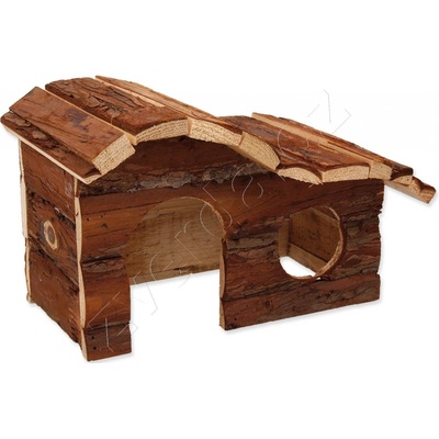 Small Animal Domek kaskada dřevěný s kůrou 31 x 19 x 19 cm – Zboží Mobilmania