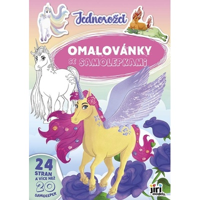 Jiri Models Omalovánky A4 se samolepkami Jednorožci 4116-8