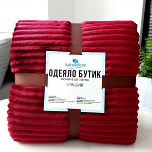  ОДЕЯЛО ЛУКС БУТИК 150x210см БОРДО (ODB9107_150/200)
