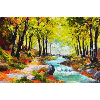 DIMEX ART s. r. o Флизелинов фототапет картина - река в гората 375 x 250 см