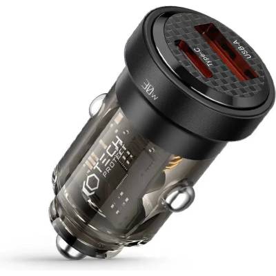 Tech-Protect Зарядно за кола Tech-Protect CC30W, USB-C PD 30W / USB-A QC 3.0, черно