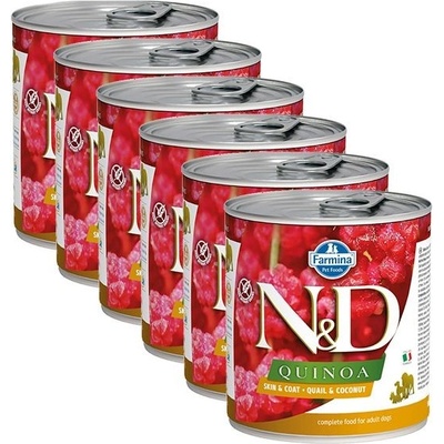 N&D dog Quinoa Adult Quail & Coconut 6 x 285 g