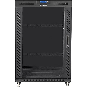 Lanberg rack cabinet 19" free-standing 22U/800x1000 (flat pack) with mesh door lcd black v2 (FF01-8022-12BL)