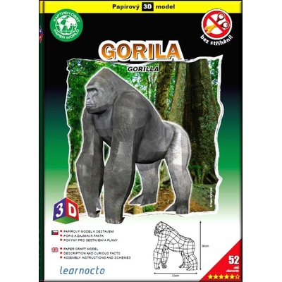 Gorila Papírový 3D model/52 dílků