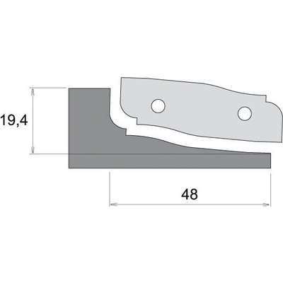 Igm profilový nůž HM pro F631 typ B pro spodní braní F631-091122