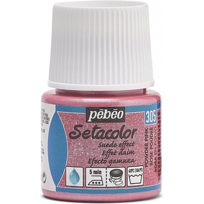 Pébéo Setacolor opaque farba na textil Suede effect 305 powder pink 45 ml