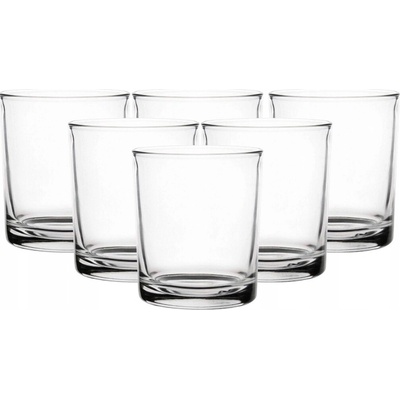 Gift Home Sklenená nádoba na liate sviečky 180 ml - 6 kusov