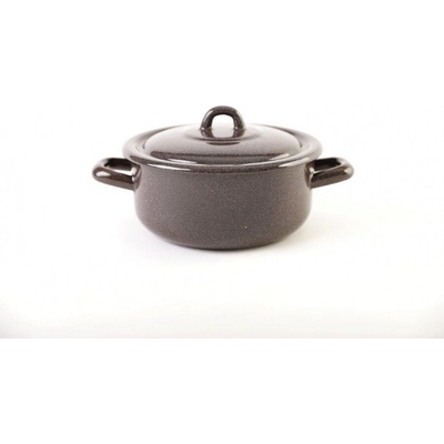 OLYMP Olymp, Hnědý granit, smaltovaný kastrol s poklicí 16 cm, 1,4 l
