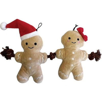 Happy Pet Hračka plyš Rope Duo Mr a Mrs Claus 35 cm
