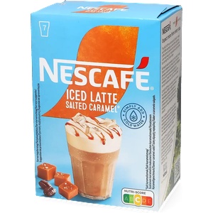 NESCAFÉ | Iced Latte Salted Caramel - 7 стика с разтворимо кафе