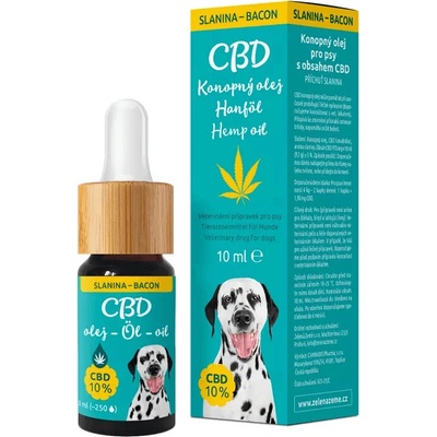 Zelená Země CBD olej s príchuťou slaniny 10 % 10 ml