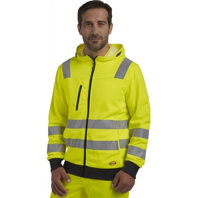 DIADORA Hoodie fz hv pánská reflexní bunda/mikina žlutá