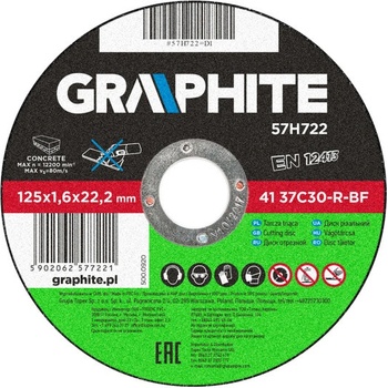 Graphite Kotouč řezný 125 x 22 x 1,6 mm 57H722