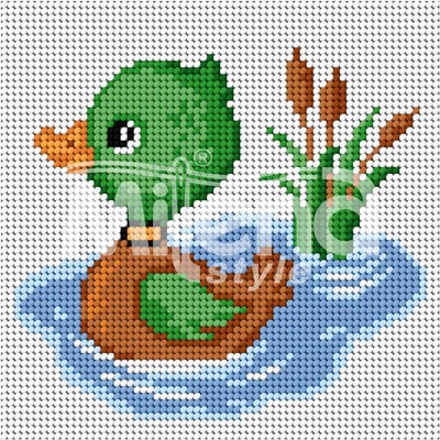 Milena Style Патенце в езерото - гоблен с щампа без конци