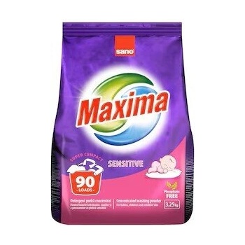 Sano Концентриран прах за пране Sano Maxima Sensitive, без фосфати, 3.25 кг 90пранета (7290102991211)